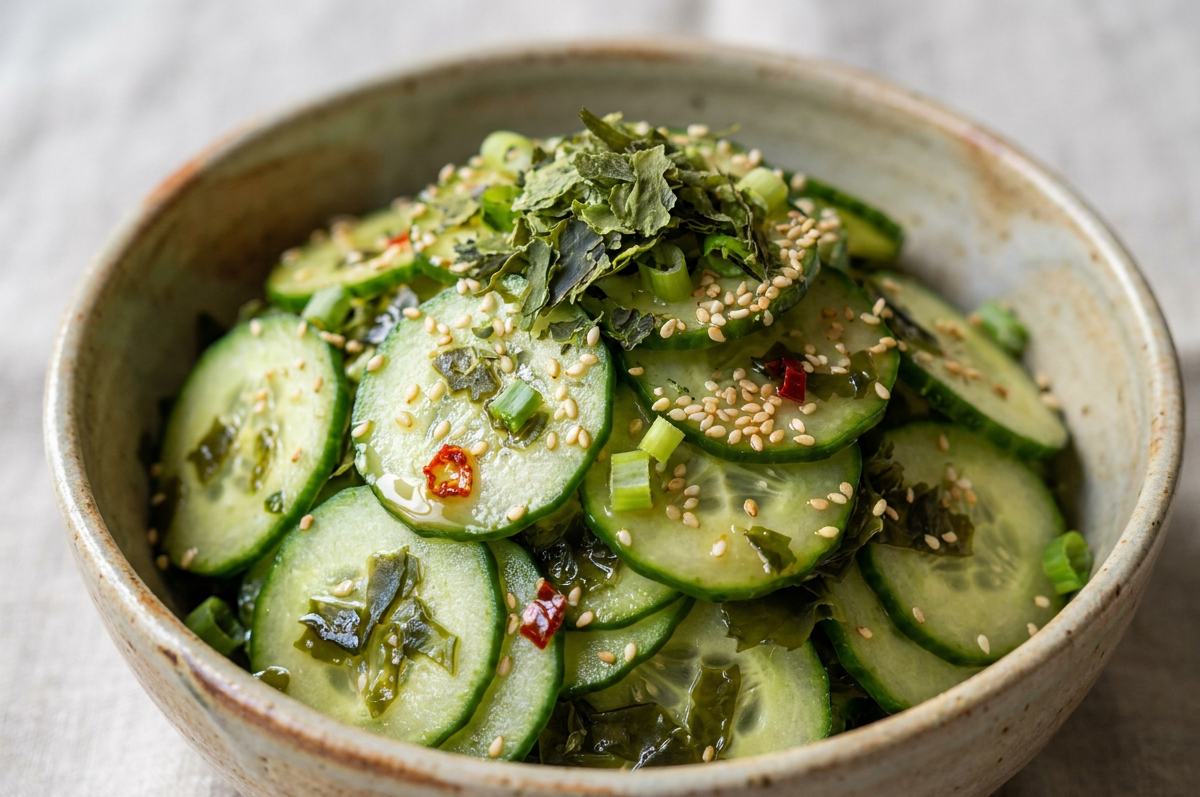 Cucumber, Sesame & Sea Lettuce Salad