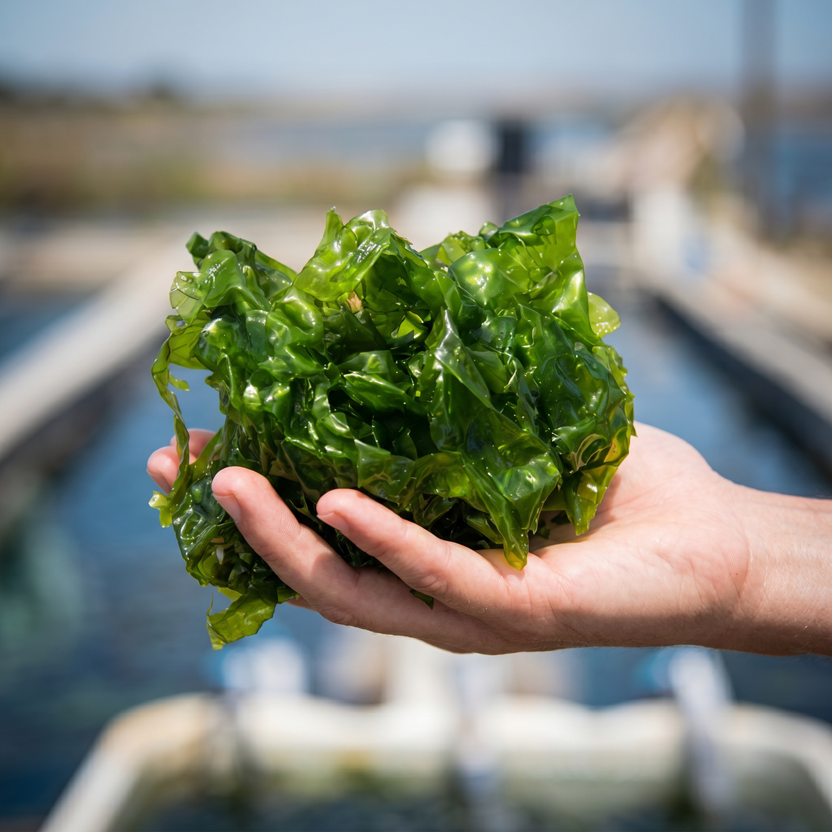 Hand-harvested seaweed at the maturity window
